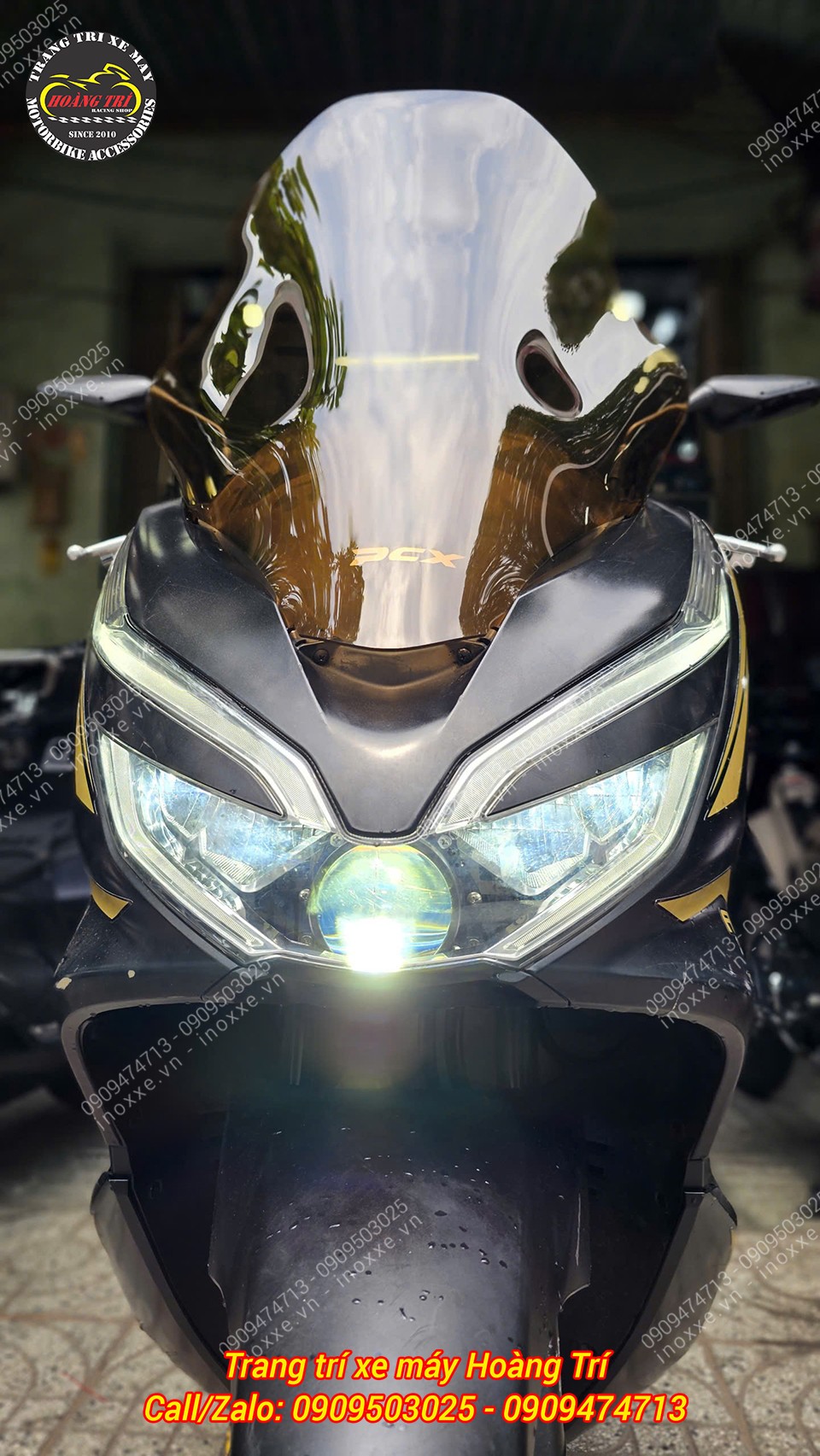 Kính chắn gió HTR lắp chuẩn PCX 2018